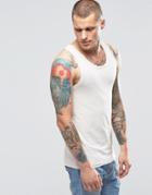 Asos Muscle Tank In Off White - Cream