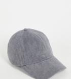 Reclaimed Vintage Inspired Front Logo Embroidery Cap In Washed Gray