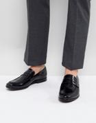 Zign Leather Penny Loafers In Black - Black