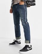 Wesc Eddy Slim Fit Jeans In Mid Wash-blues