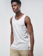 Bershka Tank With Pocket Detail In Gray - Gray