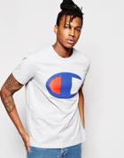 Champion T-shirt With Large Logo - Gray