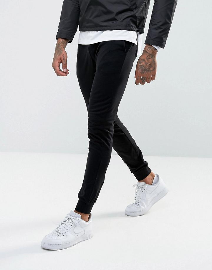Asos Lightweight Super Skinny Jogger In Black - Black