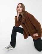 Brave Soul Kelsea Borg Coat-brown