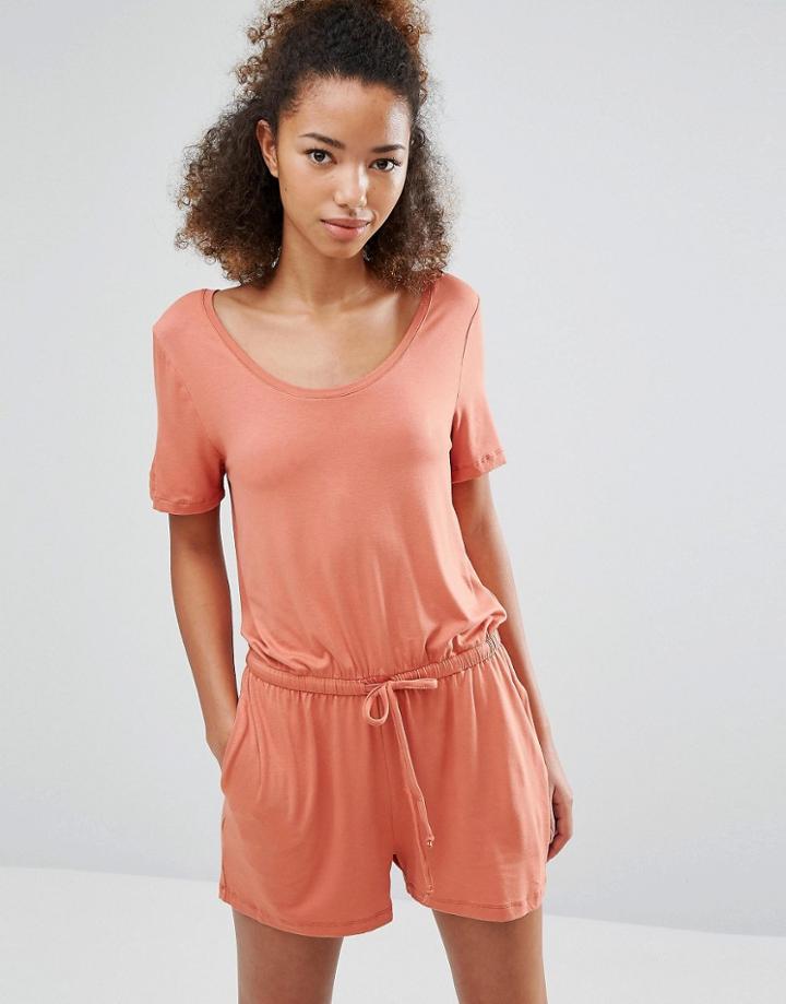 Vila Drawstring Romper - Navy