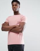 Asos Muscle Fit T-shirt With Crew Neck In Pink - Pink