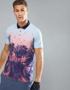 Ted Baker Golf Polo With Print - Blue