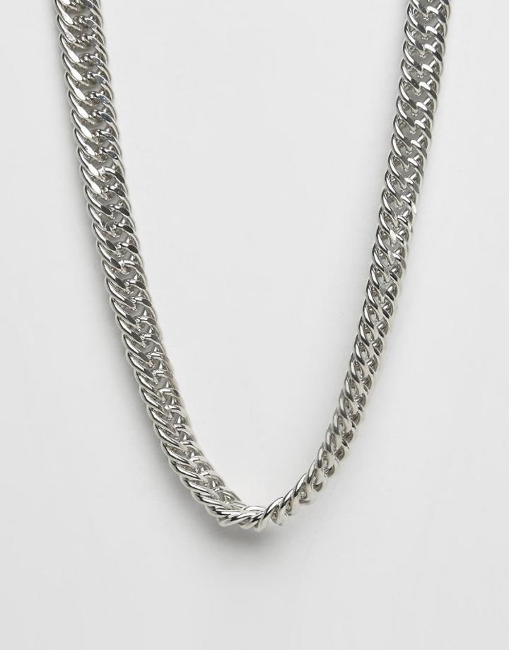 Cheap Monday Stamp Necklace - Silver