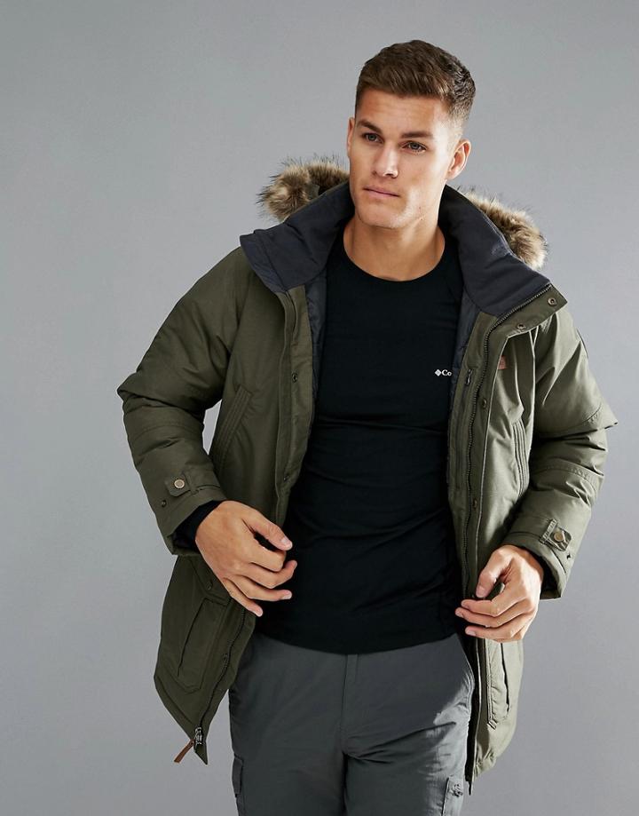 Columbia Timberline Ridge Parka Jacket In Green - Green