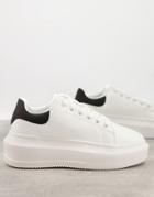 Asos Design Dorina Chunky Sole Sneakers In White