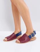 Asos Fleet Street Leather Flat Sandals - Multi