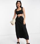 Fashion Union Exclusive Cut Out Dress With Strapping Detail In Black