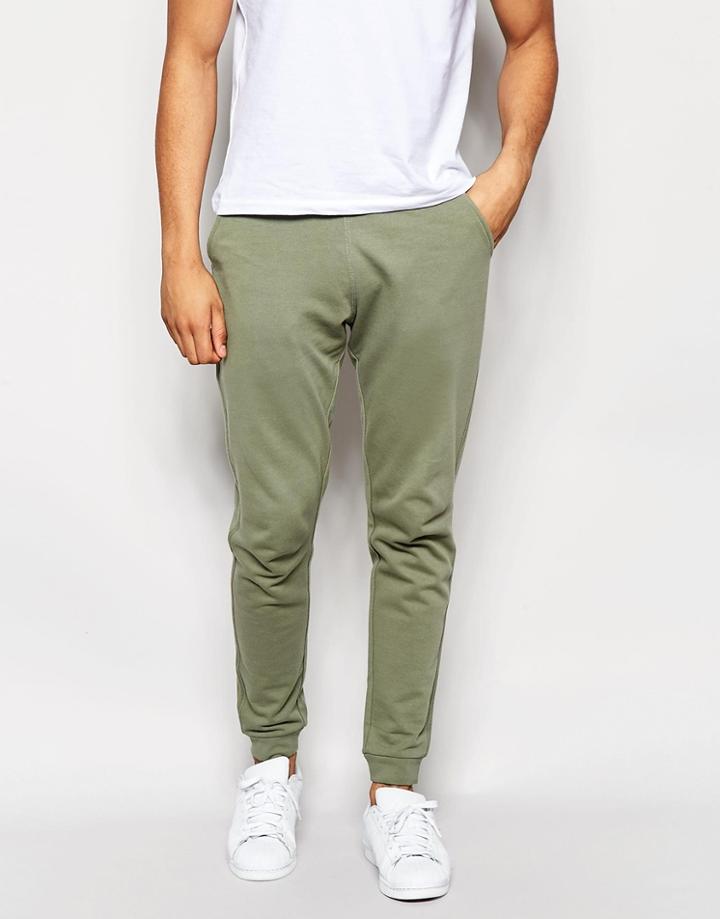 Asos Skinny Joggers In Light Khaki - Vetiver