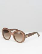 Gucci Chunky Frame Cat Eye Sunglasses - Brown