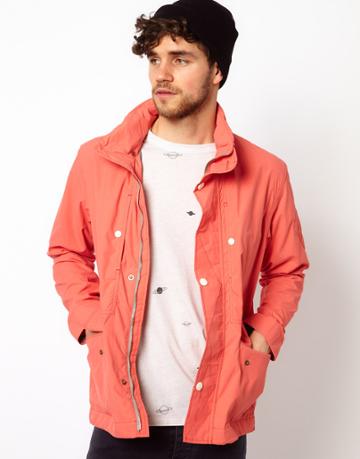 Paul Smith Jeans Jacket With Hood In Waterproof Cotton