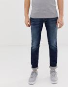 Jack & Jones Intelligence Glenn Slim Fit Jeans In Blue Wash-navy