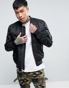 Alpha Industries Vf Lightweight Bomber Jacket Gold Zip In Black - Black