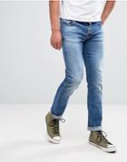 Nudie Jeans Co Grim Tim Jean Orange Cloud Wash - Blue