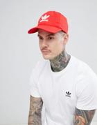 Adidas Originals Trefoil Logo Cap In Red Dj0884 - Red