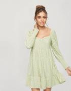 Miss Selfridge Smock Dress In Green Animal-grey