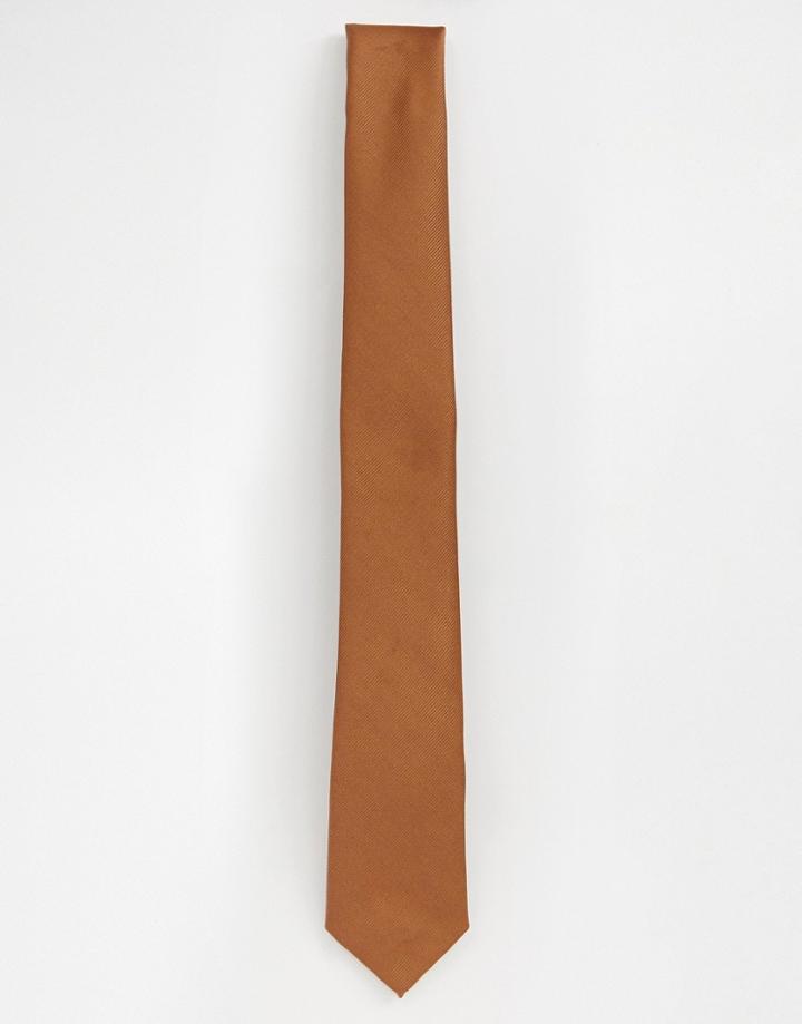 Burton Menswear Tie In Brown - Brown