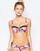 Ted Baker Mash-up Padded Bikini Top - Multi