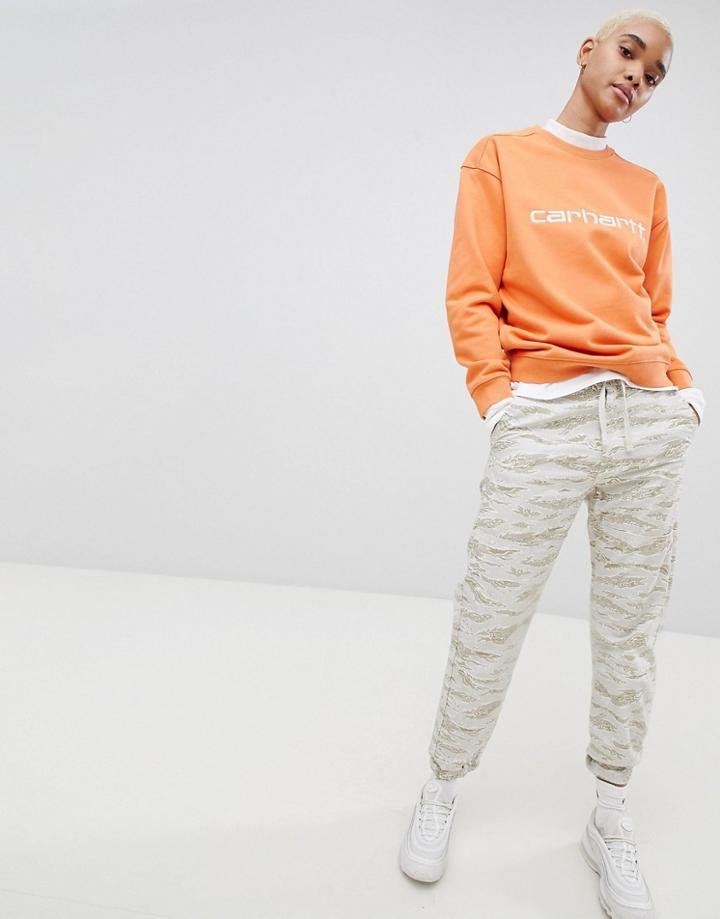 Carhartt Wip Relaxed Fit Pants In Camo - Multi