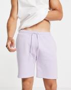 Topman Set Jersey Shorts In Lilac-grey