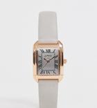 Limit Faux Leather Watch In Gray With Rectangular Dial - Gray