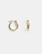 Asos Design Hoop Earrings In Snake Design In Gold Tone - Gold