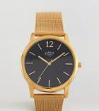 Limit Gold Mesh Watch With Black Dial Exclusive To Asos - Gold