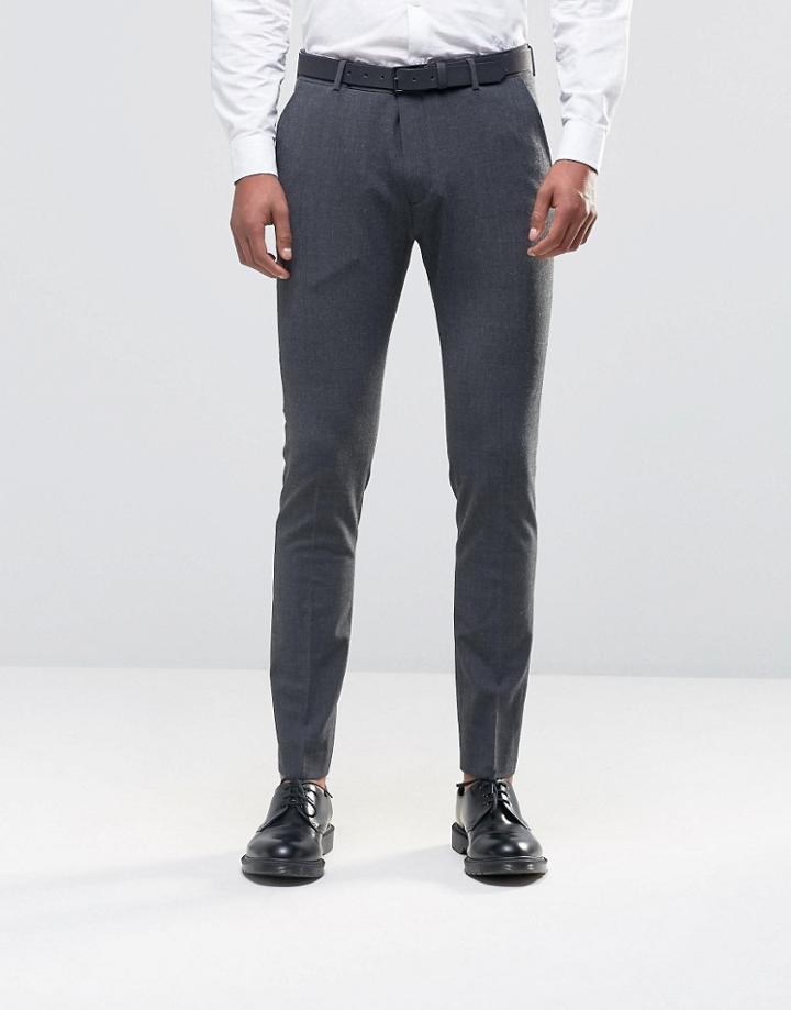 Selected Homme Slim Suit Pants - Gray