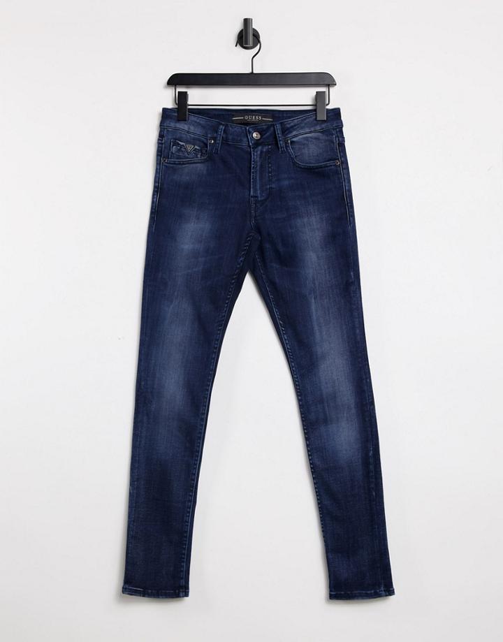 Guess Elevate Super Skinny Jeans In Clean Blue Vintage-blues