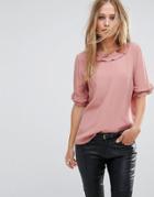 Y.a.s Top With Ruffle Detail - Pink