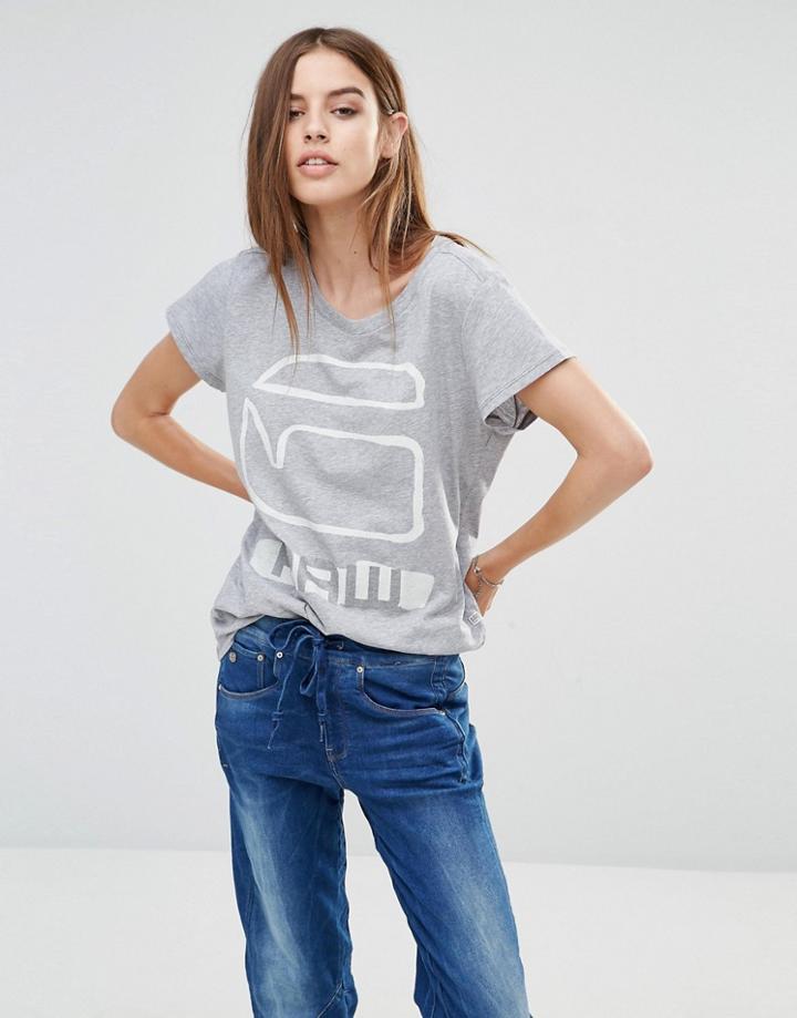 G-star Speak Logo T-shirt - Gray