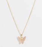 Image Gang 18k Gold Plated Necklace With Cz Butterfly Pendant
