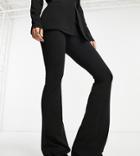 Asos Design Tall Jersey Slim Kick Flare Suit Pant-black