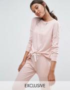 Nocozo Jersey Rib Scoop Hem Tunic-pink