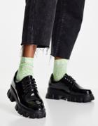 Glamorous Chunky Lace-up Shoes In Black