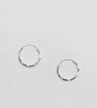 Kingsley Ryan Sterling Silver 20mm Diamond Cut Hoop Earrings - Silver