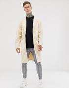 Asos Design Extreme Oversized Jersey Duster In Beige - Beige
