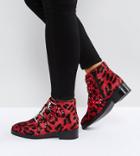 Asos Asher Wide Fit Leather Studded Ankle Boots - Multi