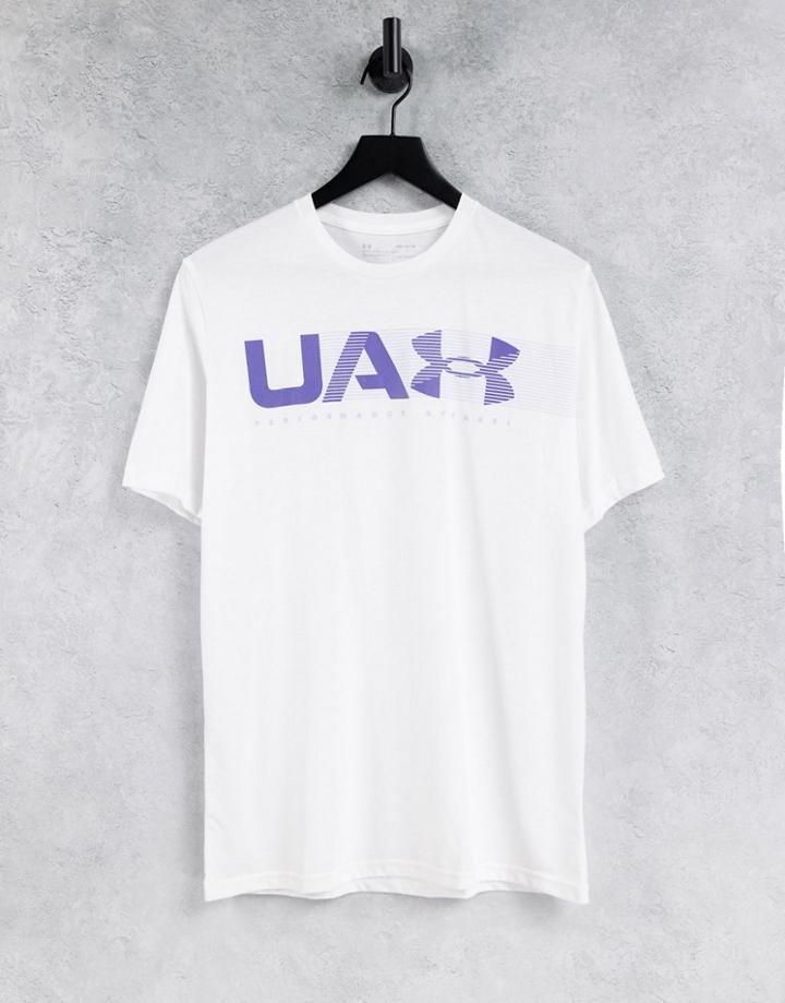 Under Armour Training Chest Print T-shirt In White