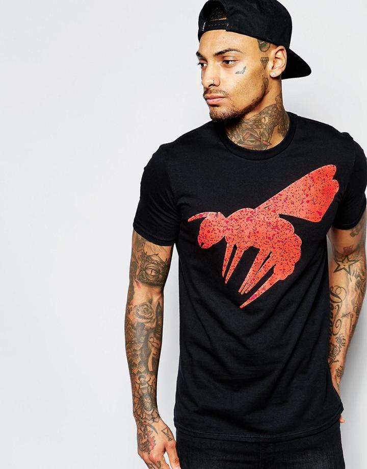 Abuze London T-shirt Splatter - Black