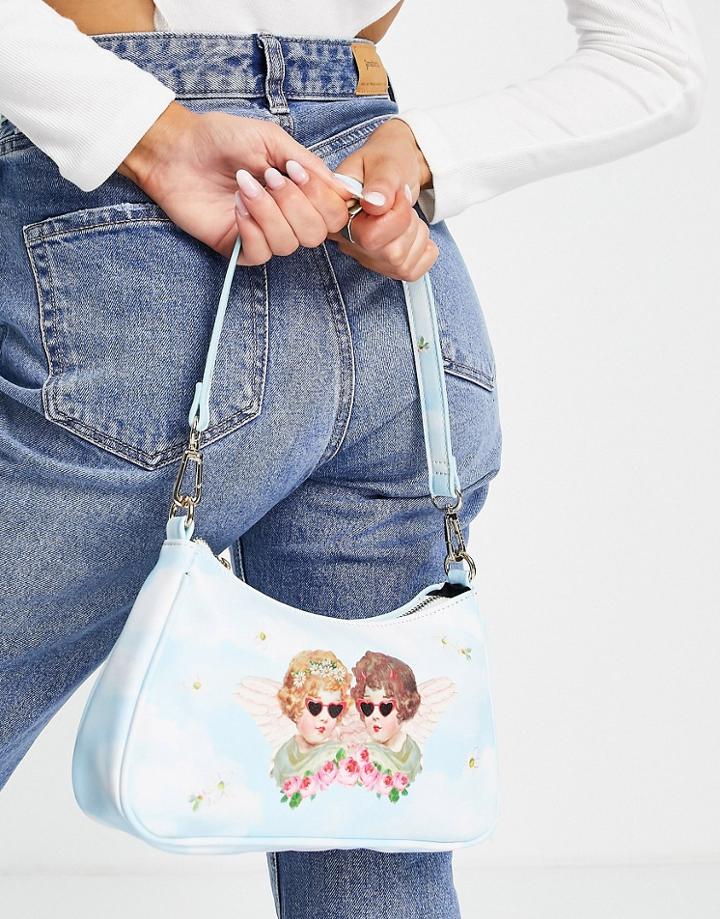 Skinnydip Jt Cherub Shoulder Bag In Blue-blues