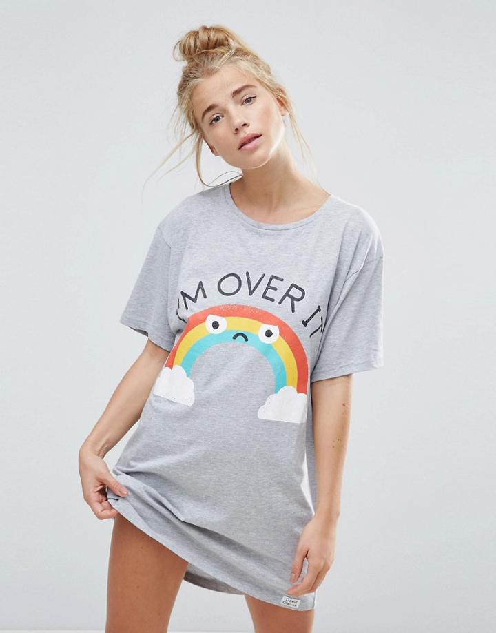 Asos I'm Over It Sleep Tee - Multi
