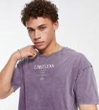 New Look Oversized T-shirt With Limitless Print In Washed Purple