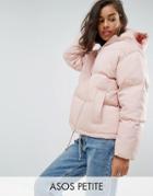 Asos Petite Short Puffer Jacket - Pink