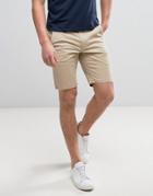 Farah Hawk Straight Chino Shorts In Beige - Beige