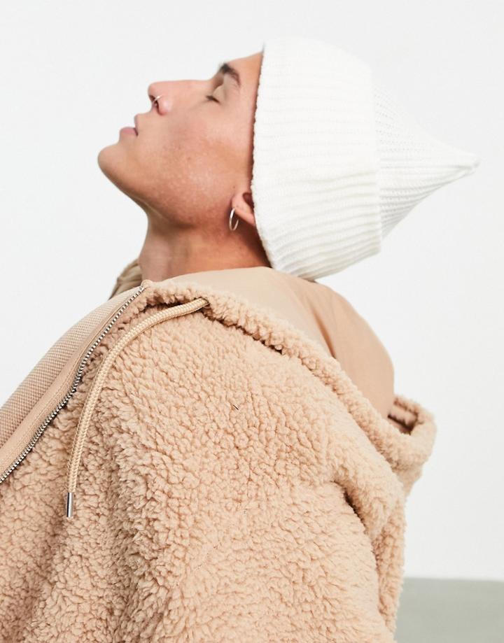 Asos Design Oversized Beanie In White